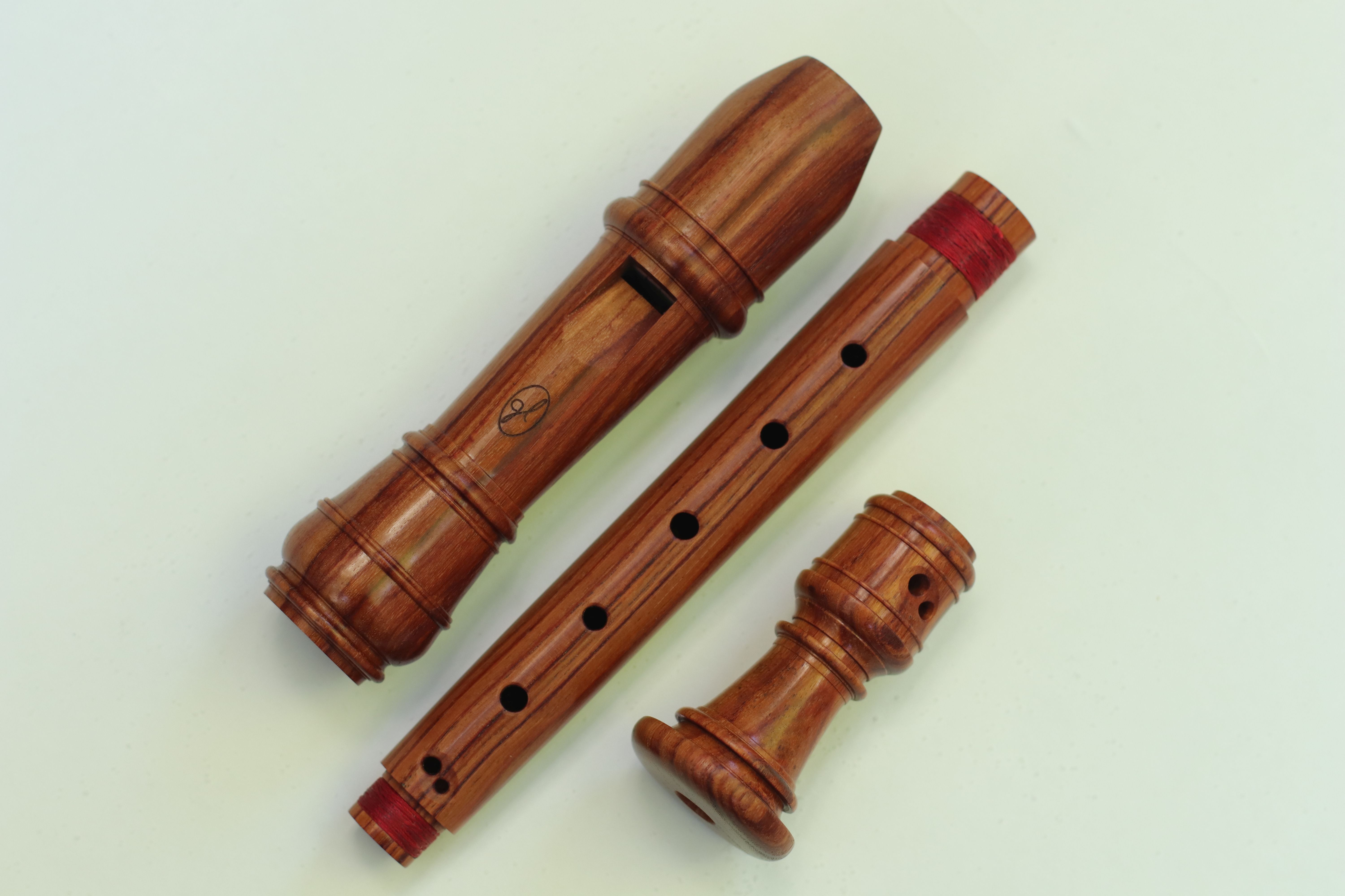 Baroque soprano recorder in tulipwood